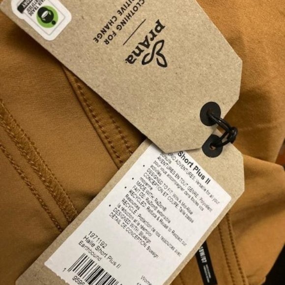 NWT PrAna Women's Halle Short Plus II in earthbound - Picture 11 of 12